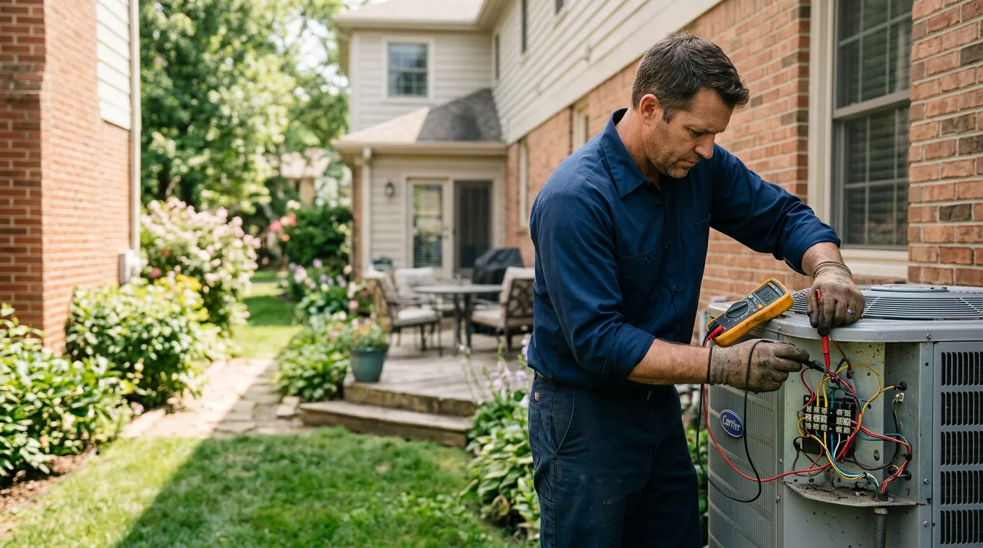 HVAC technician working near Stoneham, CO